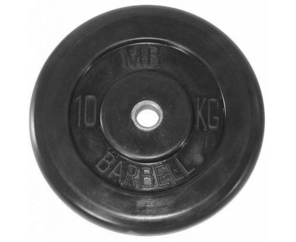 Диск обрезиненный BARBELL MB (металлическая втулка) 10 кг / диаметр 31 мм